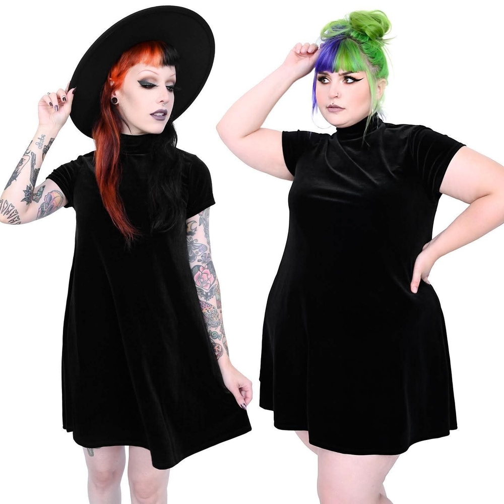 Foxblood Velvet Mod Mini Dress